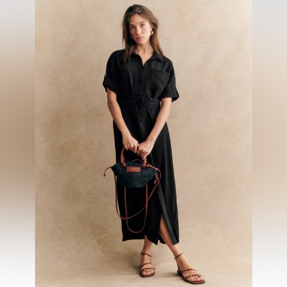 Sezane Black Maxi Dress NWT
